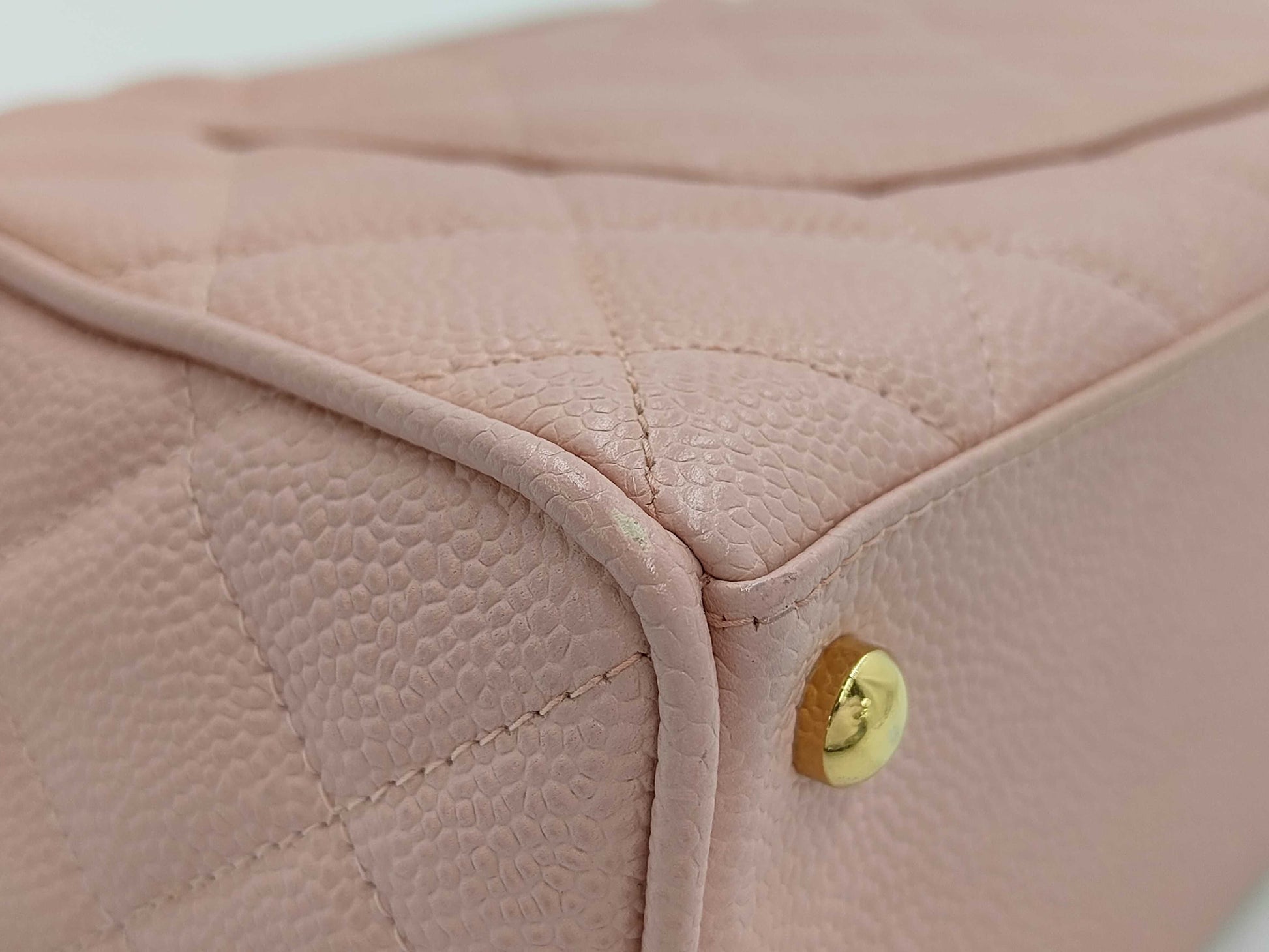 CHANEL Caviar Skin Chanel Tote Boston Bag