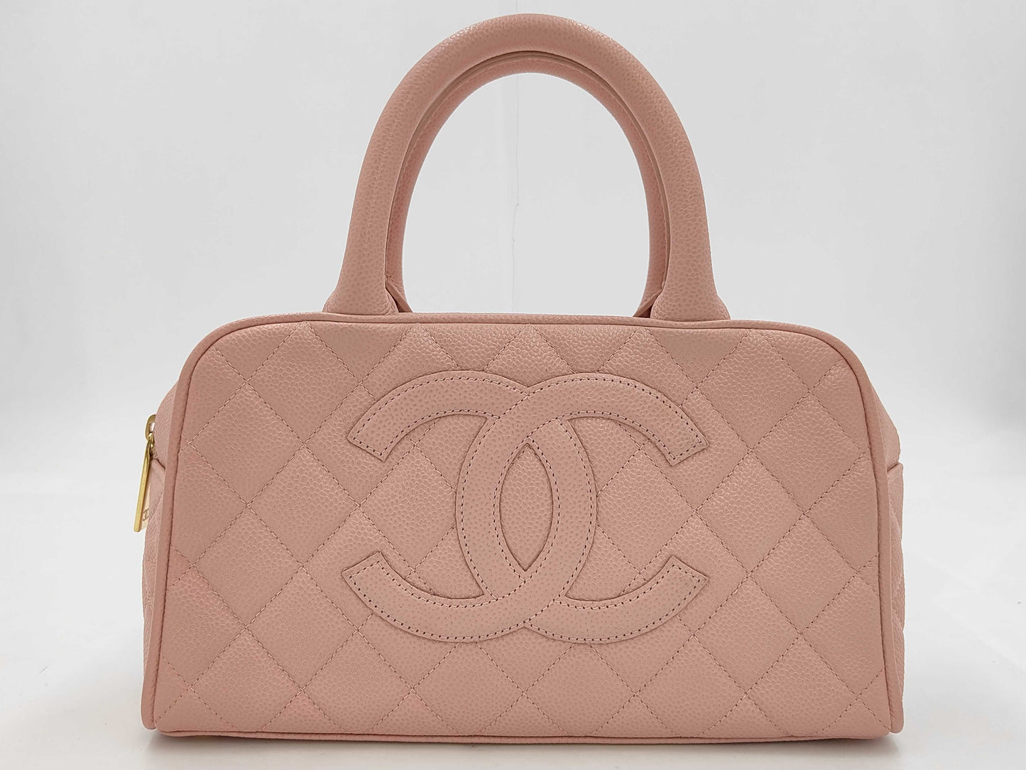 CHANEL Caviar Skin Chanel Tote Boston Bag