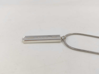 Tiffany & Co. Tiffany Narrow Bar 1837 Necklace in Silver with Non-Original Chain
