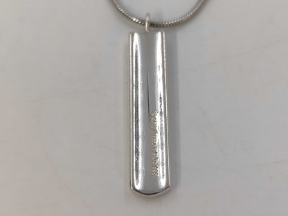 Tiffany & Co. Tiffany Narrow Bar 1837 Necklace in Silver with Non-Original Chain