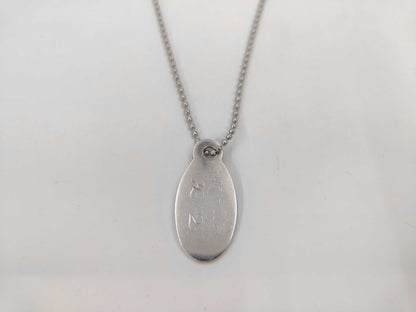 Tiffany & Co. Tiffany Return to Oval Necklace, Silver, Ball Chain, Non-Original Chain Necklace