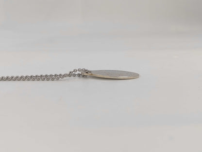 Tiffany & Co. Tiffany Return to Oval Necklace, Silver, Ball Chain, Non-Original Chain Necklace