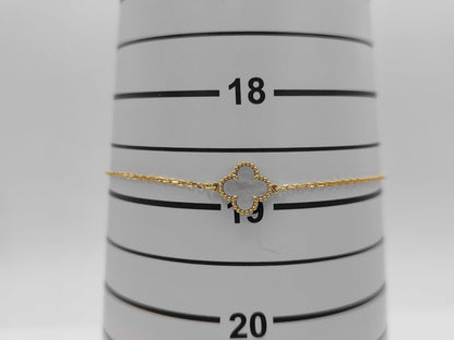 Van Cleef & Arpels Sweet Alhambra Mother-of-Pearl Yellow Gold Au750 2.0g Bracelet/Bangle 