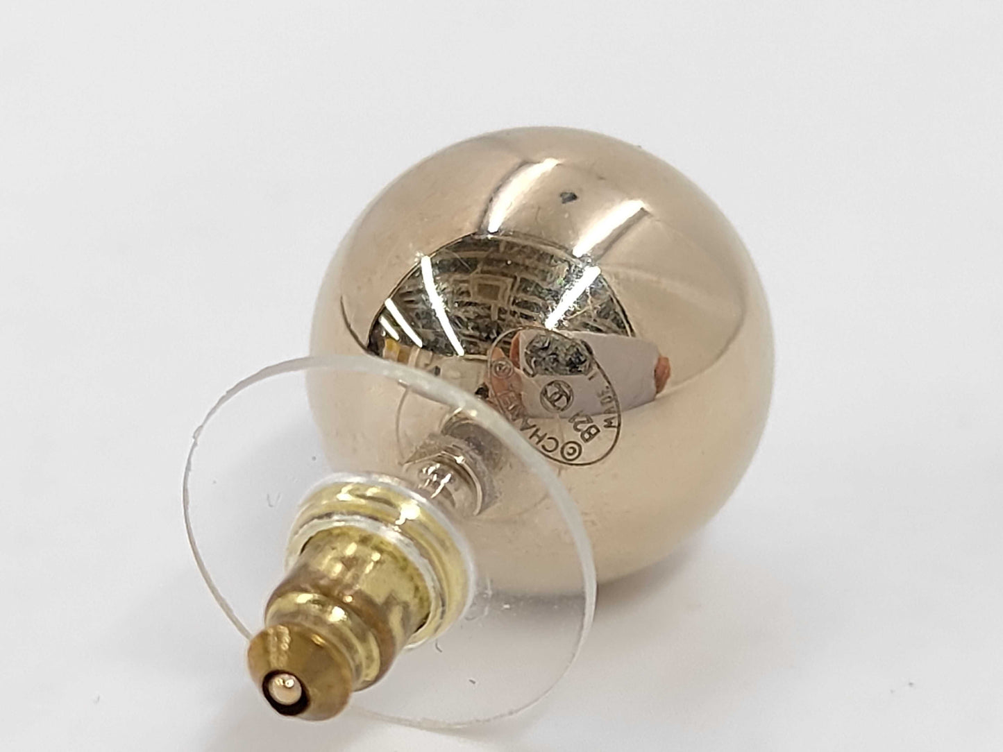 CHANEL B21S Coco Mark Gold Ball Earrings