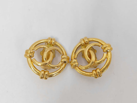 CHANEL Chanel 29 GP Circle Coco Mark Earrings