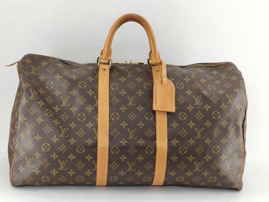 LOUIS VUITTON Monogram Louis Vuitton Keepall 55 Boston Bag Boston Bag
