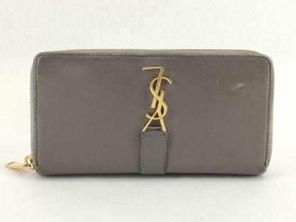 SAINT LAURENT Saint Laurent YSL Long Wallet Gray