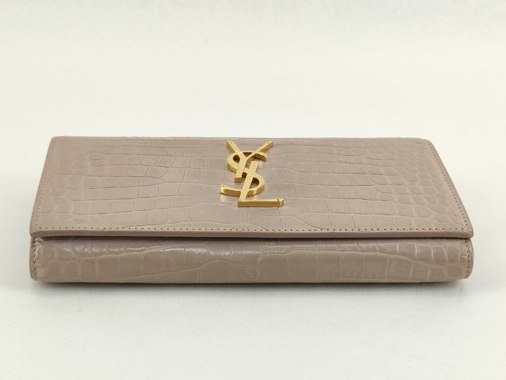 SAINT LAURENT Saint Laurent YSL long wallet crocodile wallet