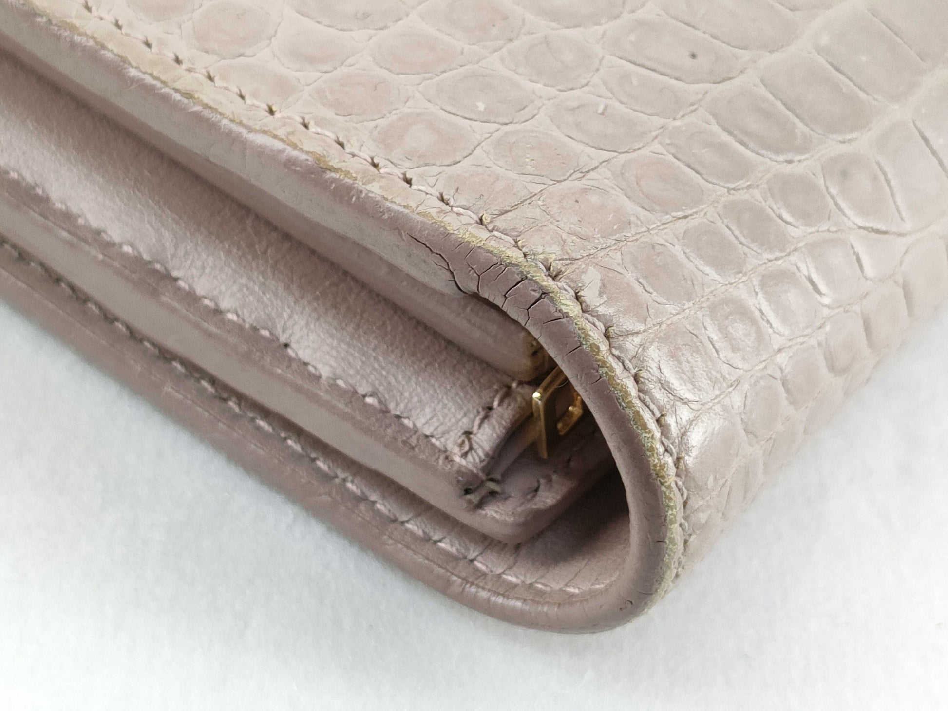 SAINT LAURENT Saint Laurent YSL long wallet crocodile wallet