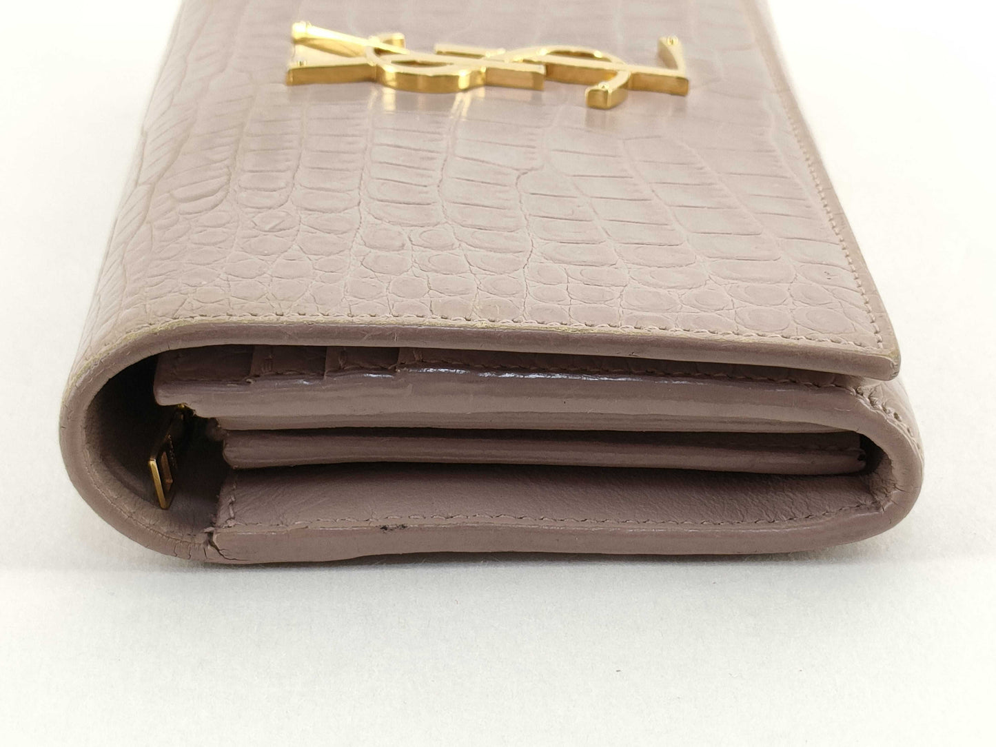 SAINT LAURENT Saint Laurent YSL long wallet crocodile wallet