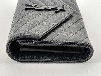SAINT LAURENT Saint Laurent YSL Wallet Black Wallet