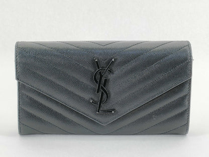 SAINT LAURENT Saint Laurent YSL Wallet Black Wallet