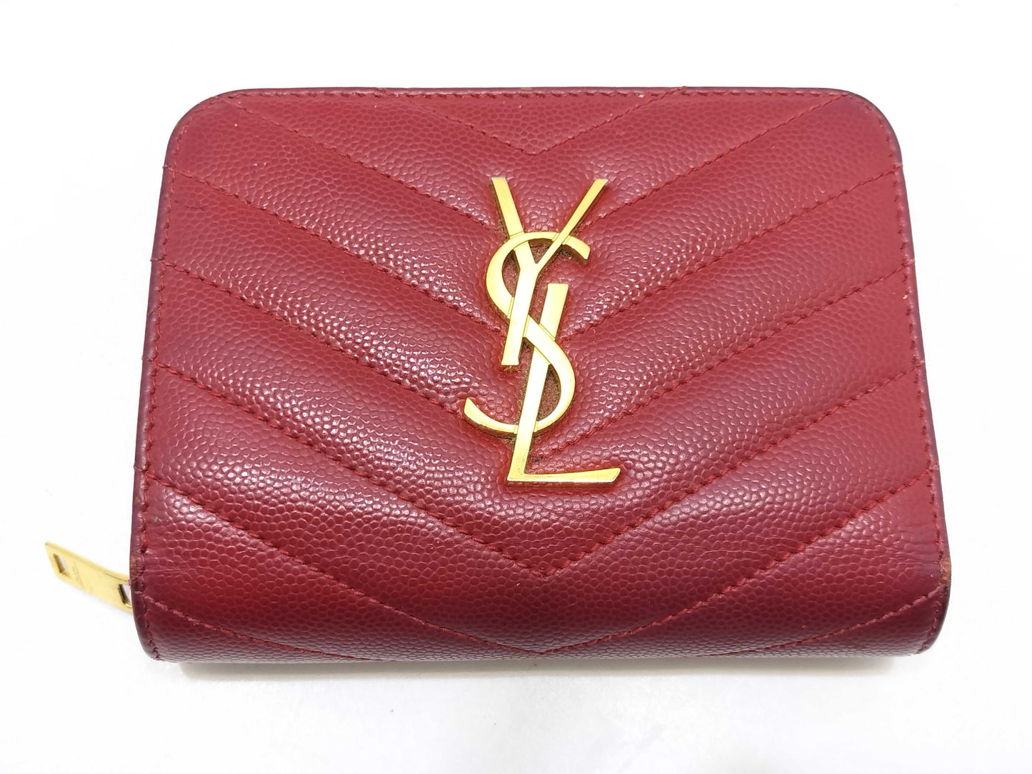SAINT LAURENT Saint Laurent YSL Wallet Red Wallet