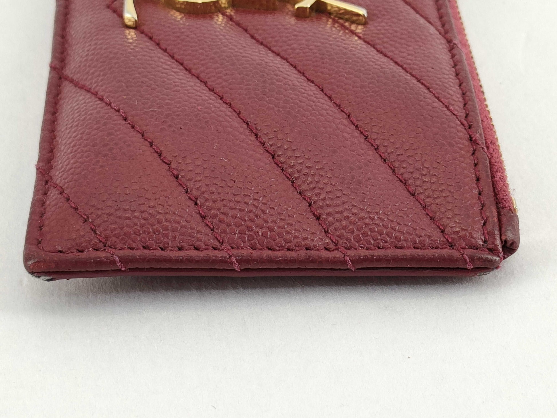 SAINT LAURENT Saint Laurent YSL Fragment Case Red Coin Case