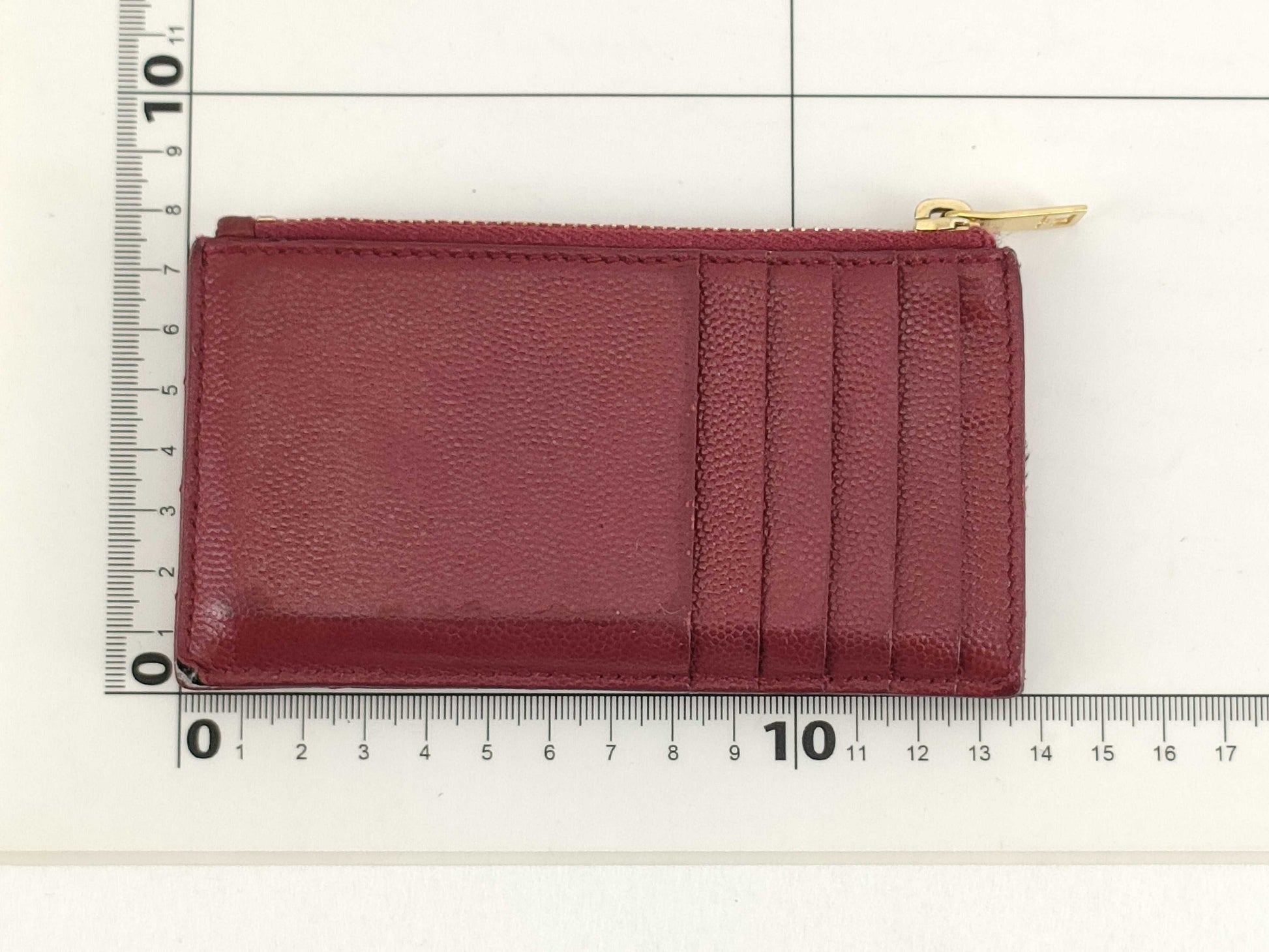 SAINT LAURENT Saint Laurent YSL Fragment Case Red Coin Case