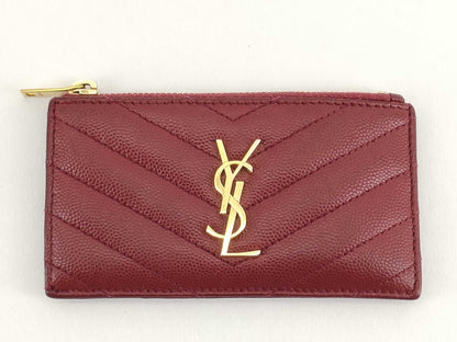 SAINT LAURENT Saint Laurent YSL Fragment Case Red Coin Case