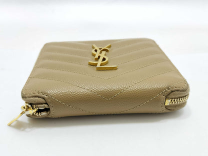 SAINT LAURENT Saint Laurent YSL Wallet Beige