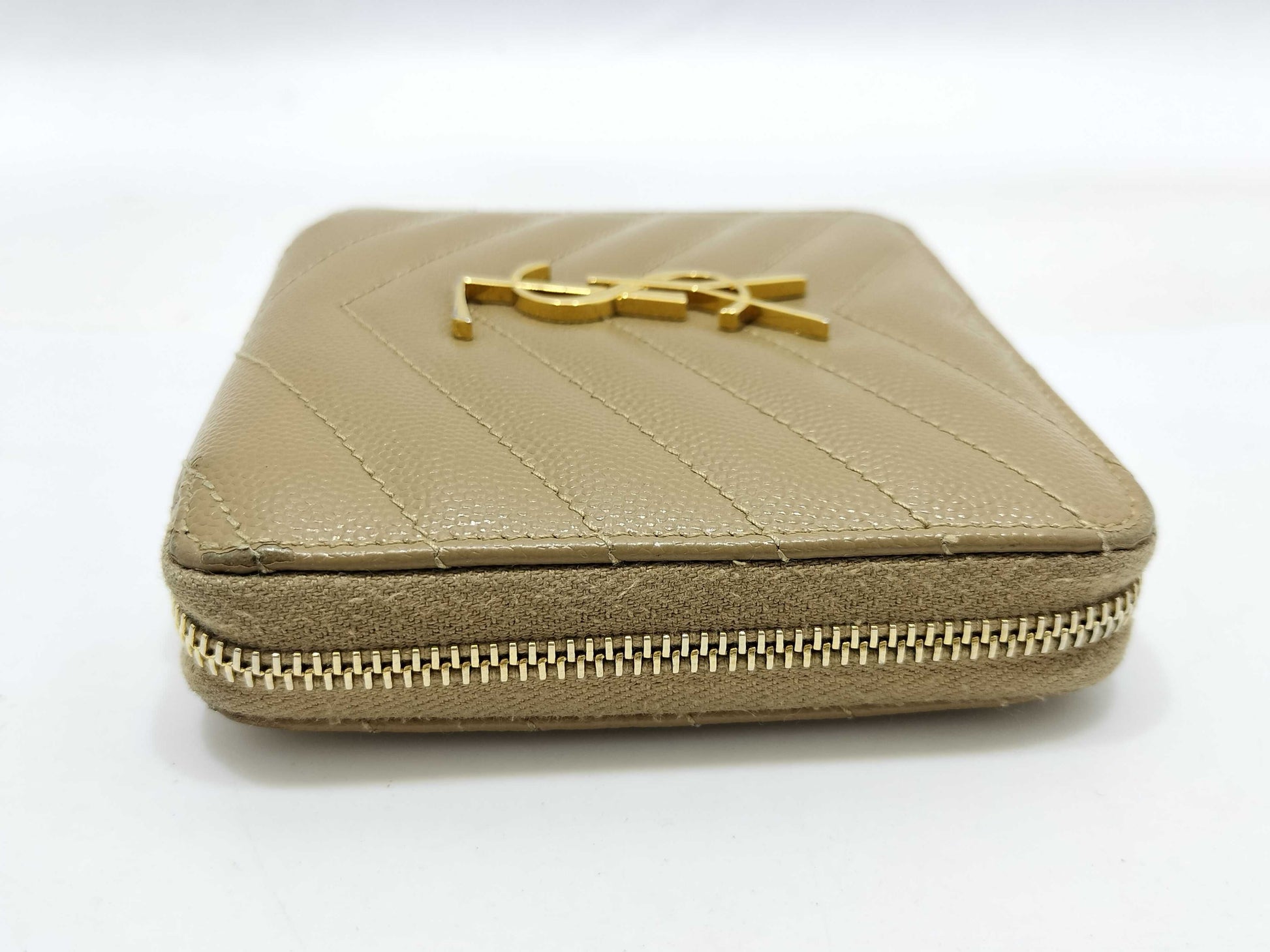 SAINT LAURENT Saint Laurent YSL Wallet Beige