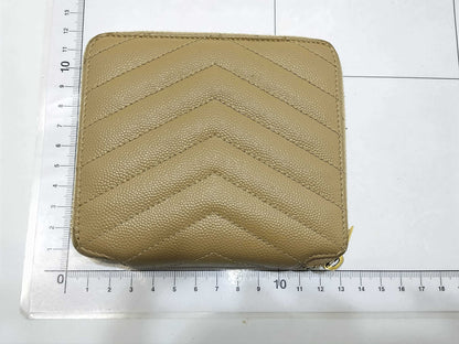 SAINT LAURENT Saint Laurent YSL Wallet Beige