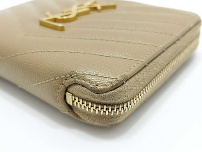 SAINT LAURENT Saint Laurent YSL Wallet Beige