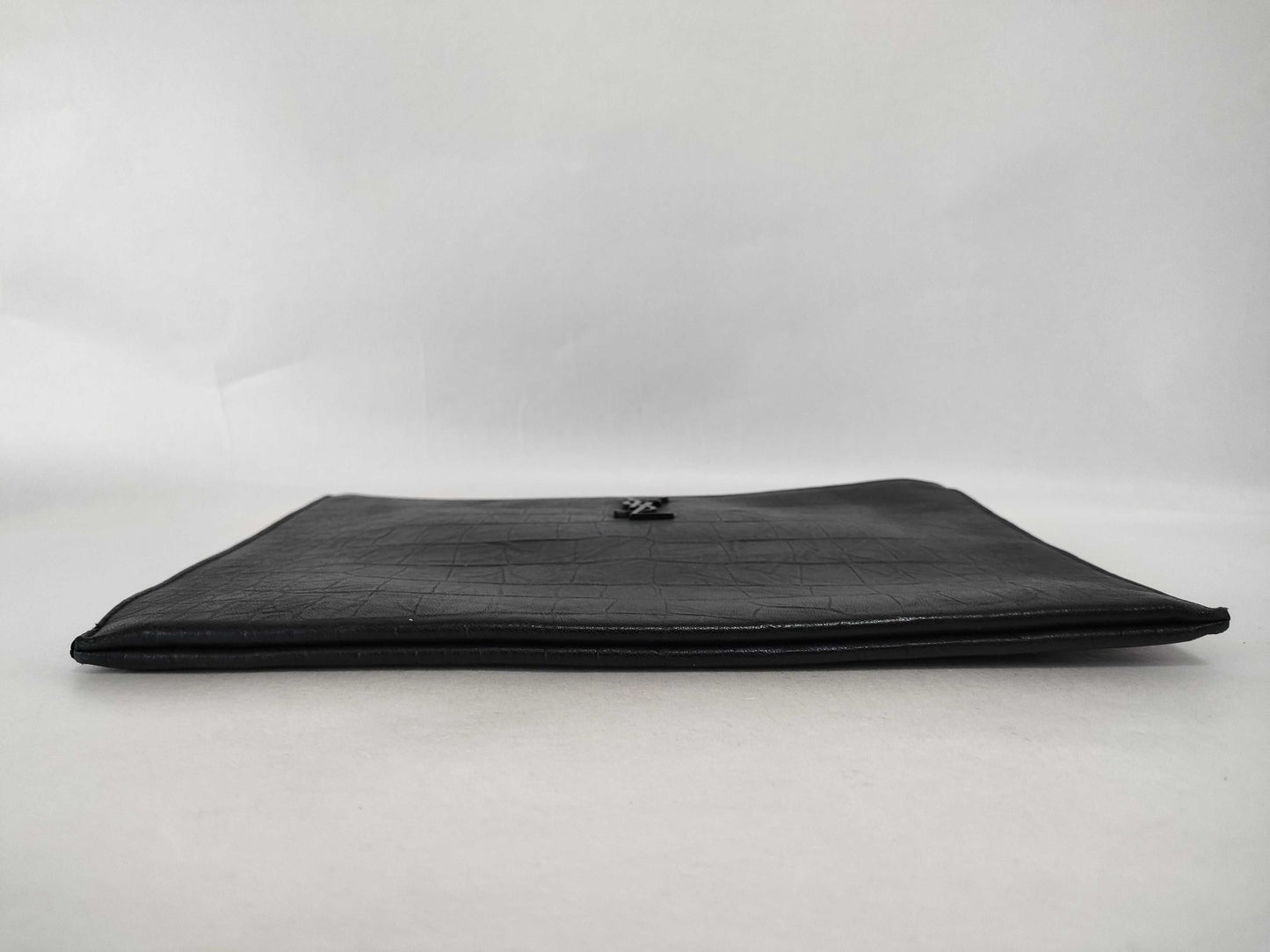 SAINT LAURENT Saint Laurent Clutch Bag Crocodile Black Clutch Bag