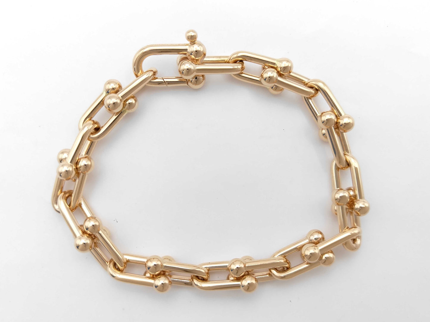 Tiffany & Co. Hardware Medium Link Bracelet in PG 750, 27.0g 