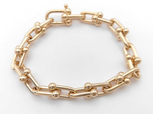 Tiffany & Co. Hardware Medium Link Bracelet in PG 750, 27.0g 