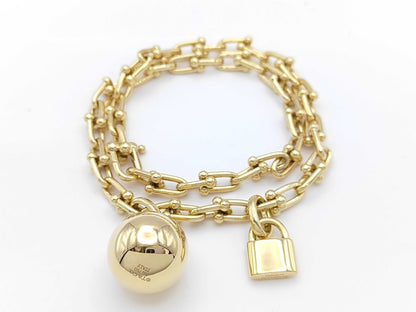Tiffany & Co. Hardware Wrap Link Bracelet/Bangle in Yellow Gold 750, 48.4g 