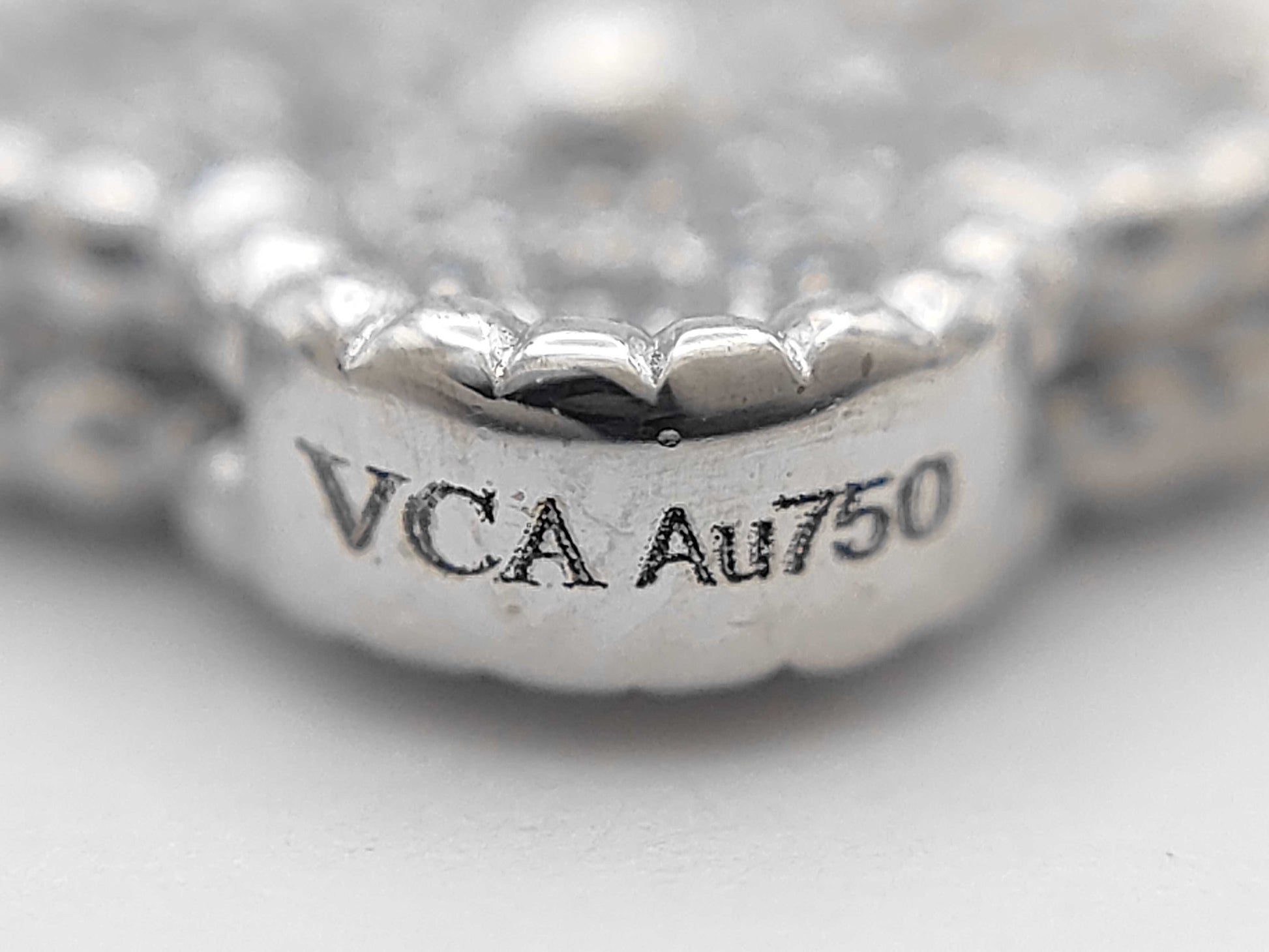 Van Cleef & Arpels Sweet Alhambra Diamond Bracelet in 750 White Gold, 7.8g 