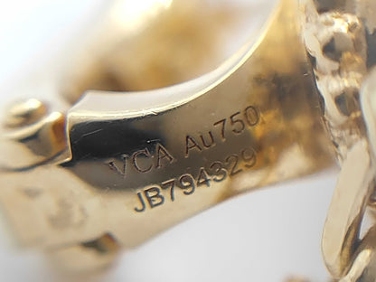 Van Cleef & Arpels Magic Alhambra Shell Earrings in Yellow Gold 750, 15.3g 