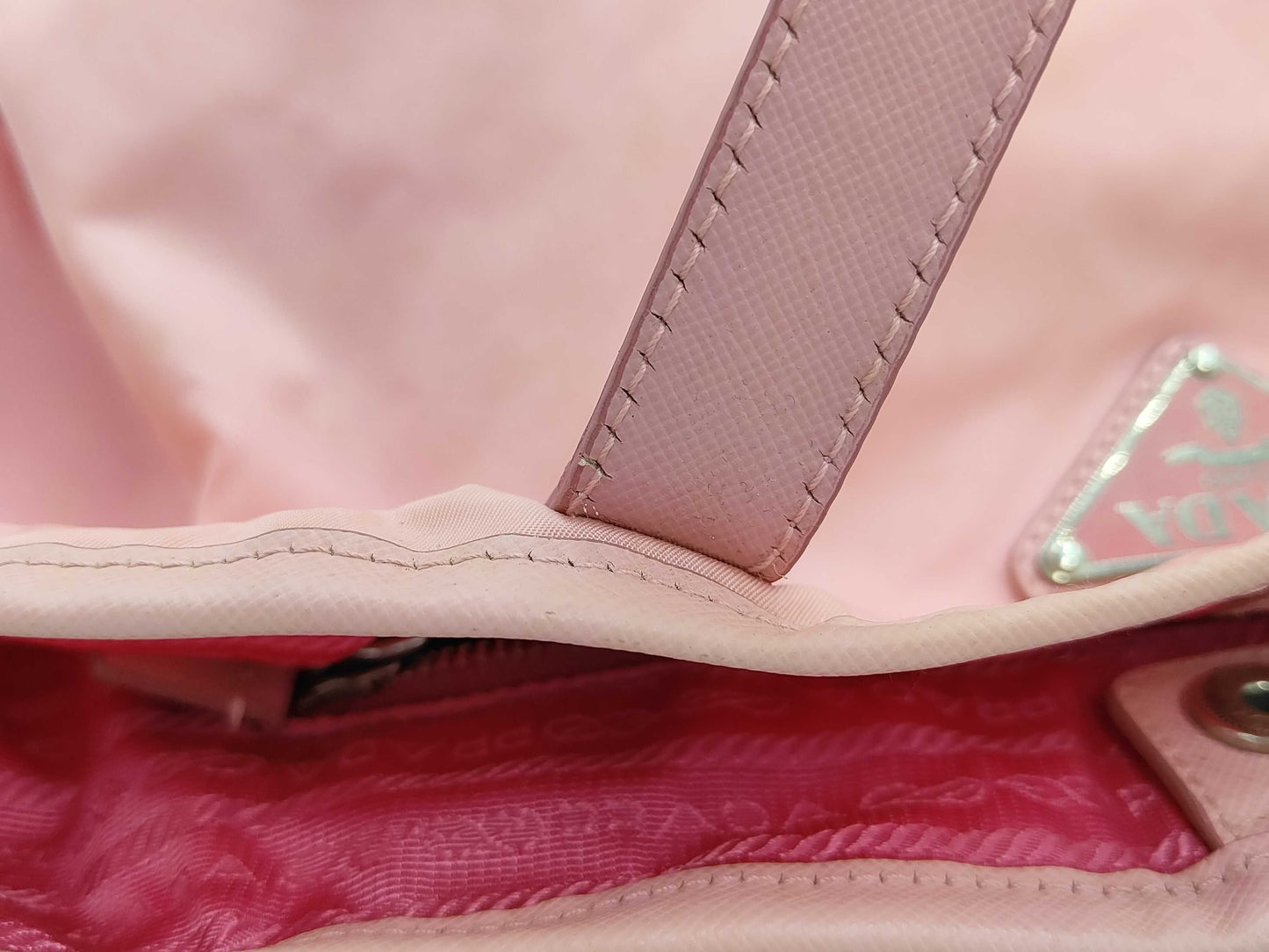 PRADA Nylon Prada Nylon Pink Tote Bag