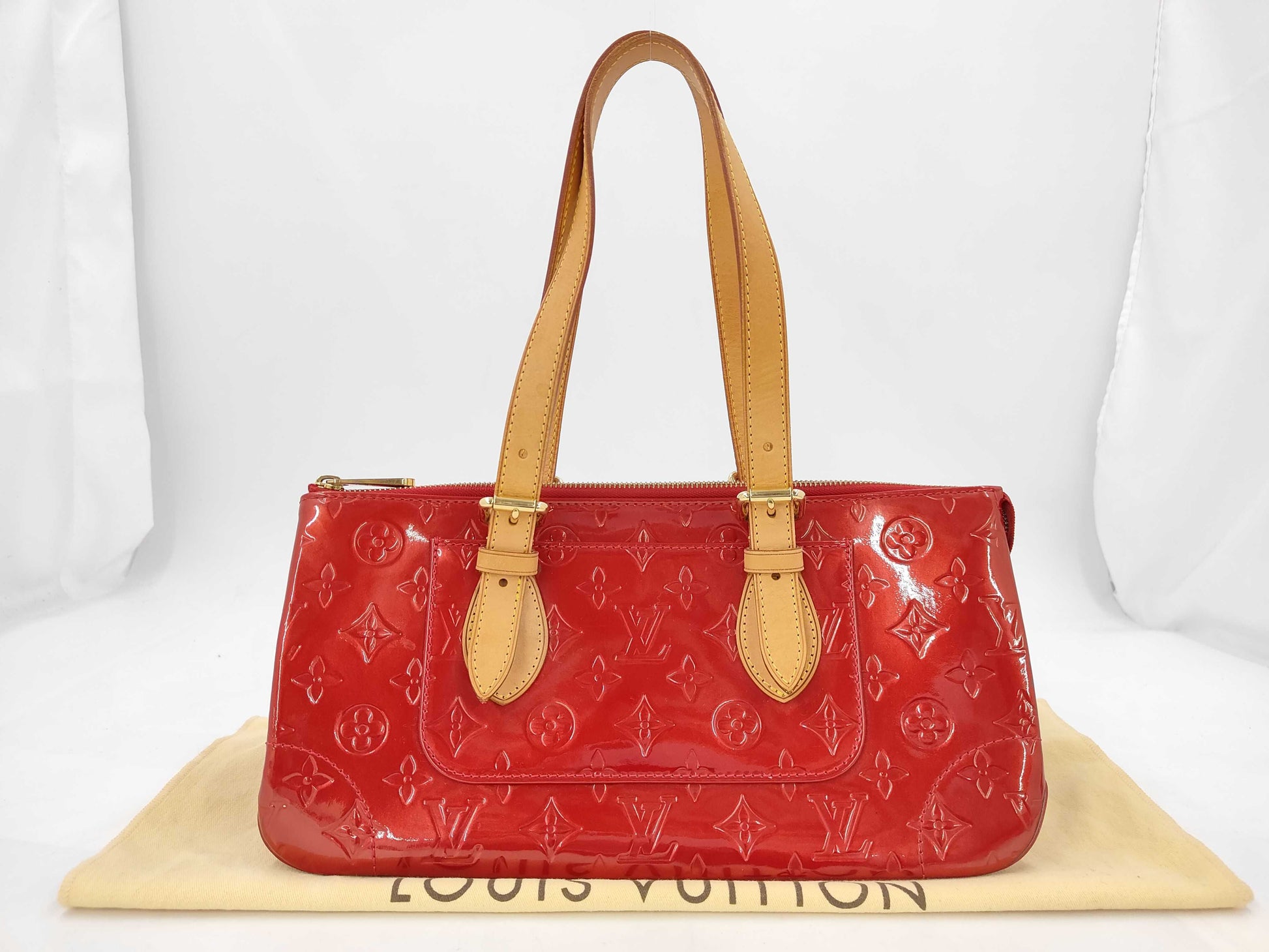 LOUIS VUITTON Monogram Empreinte Louis Vuitton Vernis Rosewood Avenue Handbag