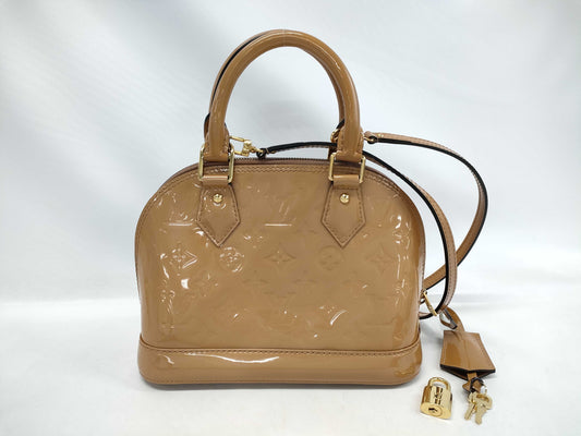 LOUIS VUITTON LV Vernis Alma BB Beige Bag
