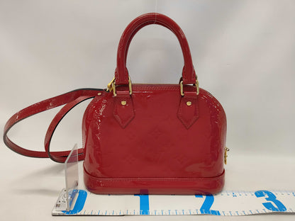LOUIS VUITTON LV Vernis Alma BB Red Handbag