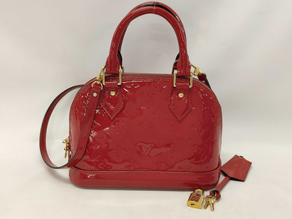 LOUIS VUITTON LV Vernis Alma BB Red Handbag