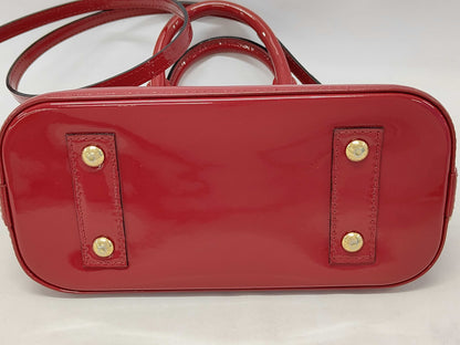 LOUIS VUITTON LV Vernis Alma BB Red Handbag