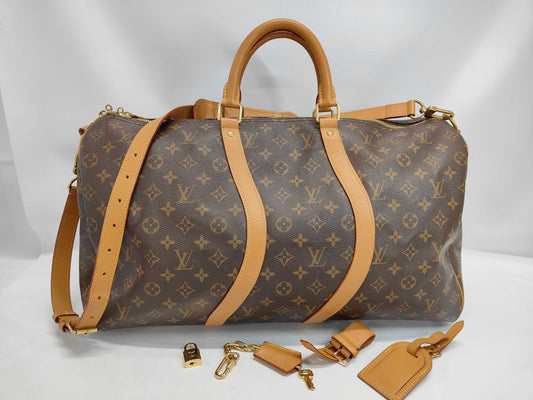 LOUIS VUITTON LV Monogram Wave Keepall Bandouliere 50 Boston Bag