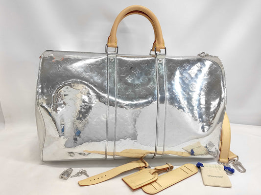 LOUIS VUITTON LV Monogram Mirror Keepall Bandouliere 50 Boston Bag