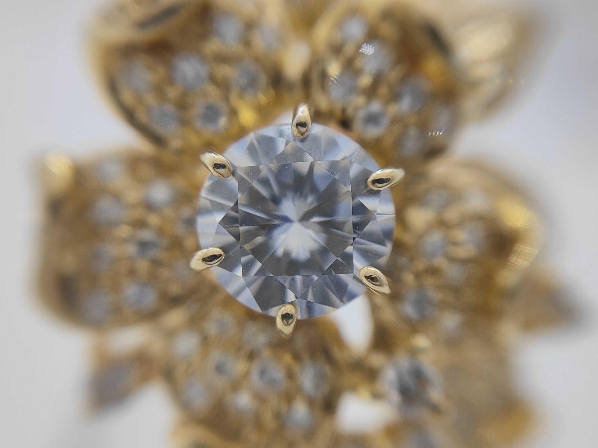 Clear Diamond K18 13.7g Ring 