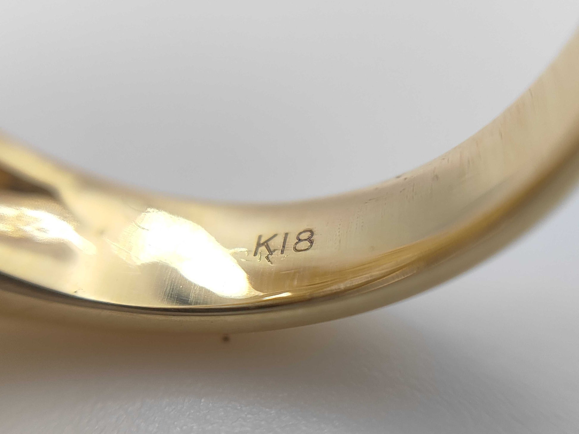 Clear Diamond K18 13.7g Ring 