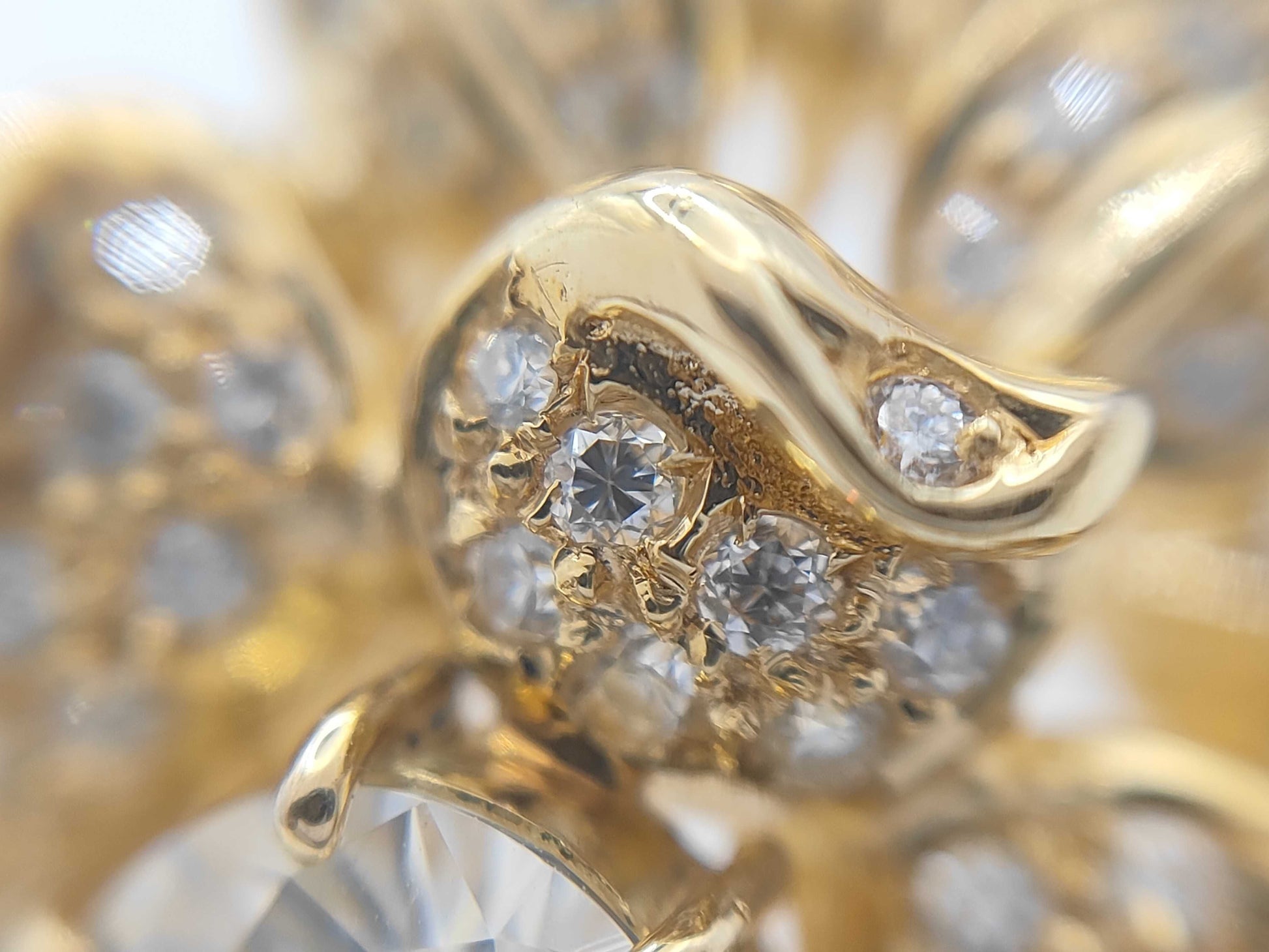 Clear Diamond K18 13.7g Ring 