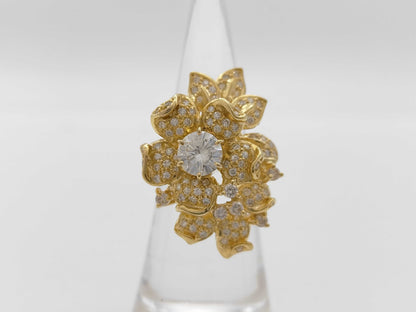 Clear Diamond K18 13.7g Ring 