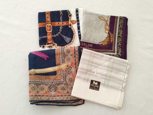 CELINE CELINE Handkerchief Set of 4 Other Accessories
