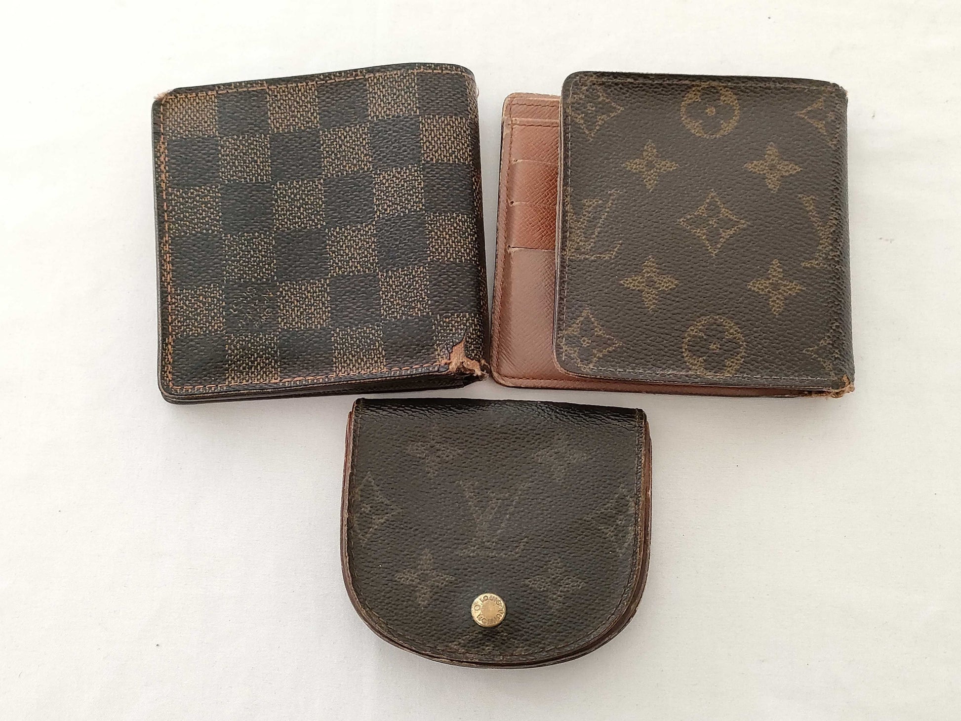 LOUIS VUITTON LOUIS VUITTON Louis Vuitton Wallet and Coin Purse Set of 3