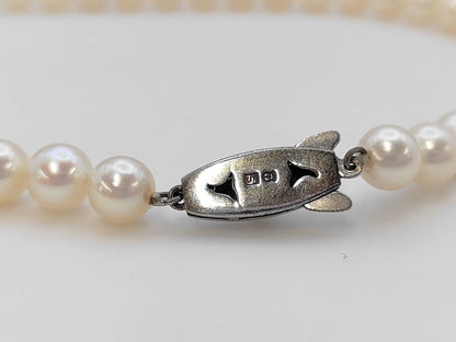 TASAKI Pearl Necklace, Diameter approx. 6.5-6.7mm, Sterling Silver, 24.2g 