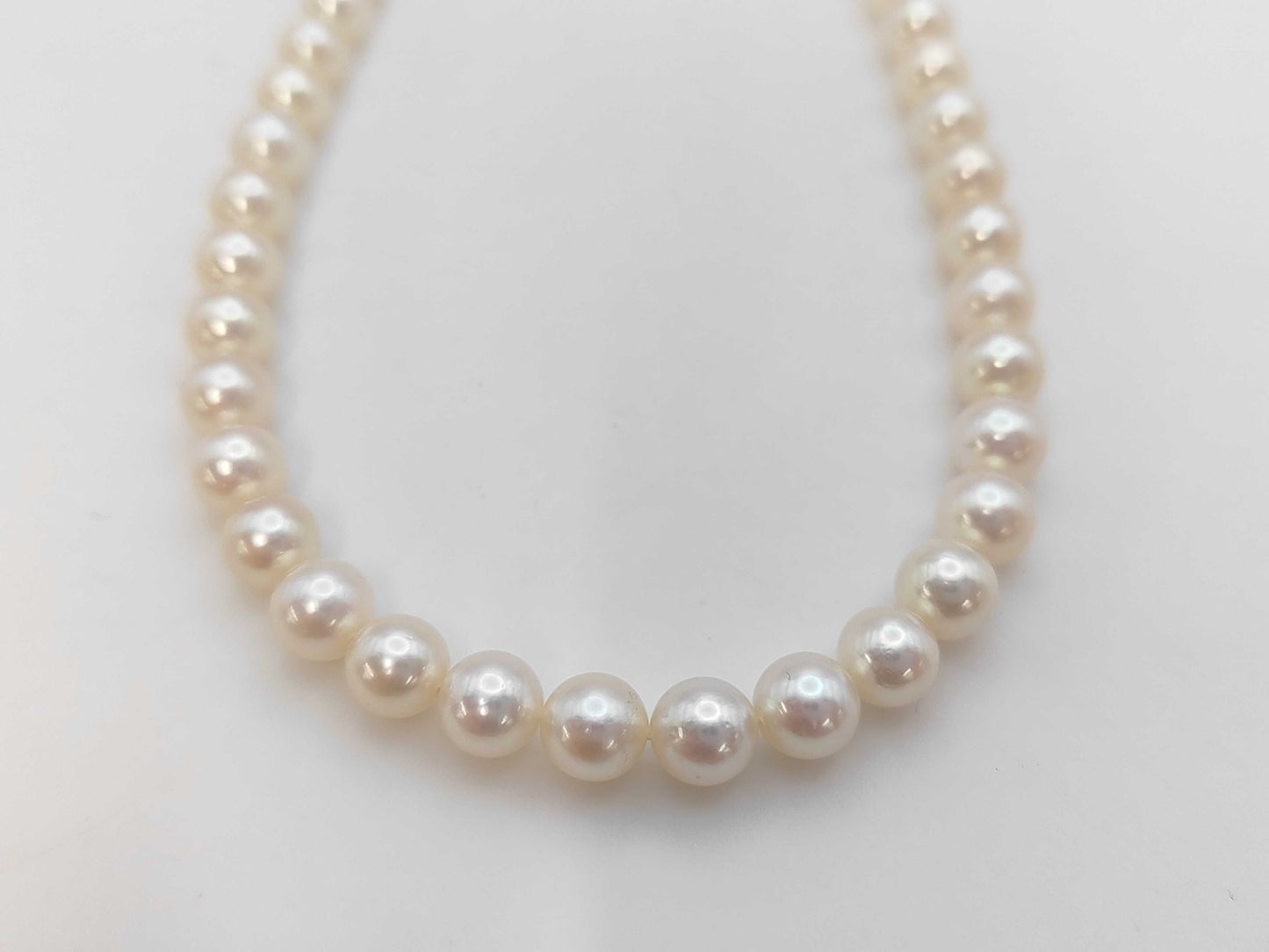 TASAKI Pearl Necklace, Diameter approx. 6.5-6.7mm, Sterling Silver, 24.2g 
