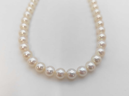 TASAKI Pearl Necklace, Diameter approx. 6.5-6.7mm, Sterling Silver, 24.2g 