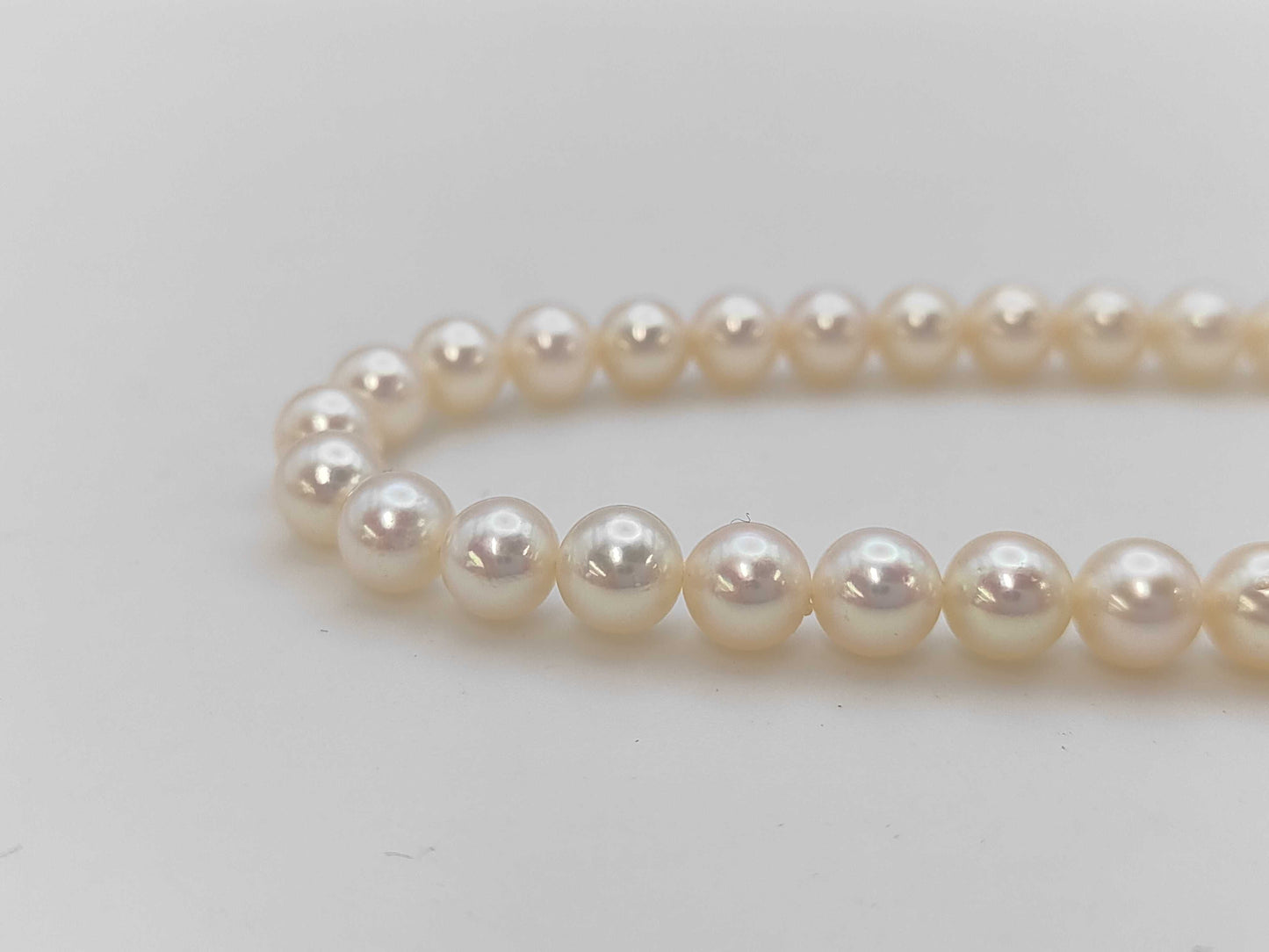 TASAKI Pearl Necklace, Diameter approx. 6.5-6.7mm, Sterling Silver, 24.2g 