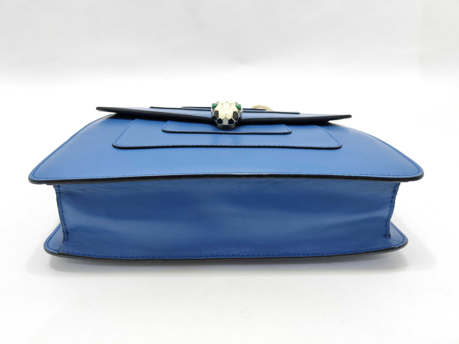 BVLGARI Serpenti Forever Flap Bag Blue Shoulder Bag