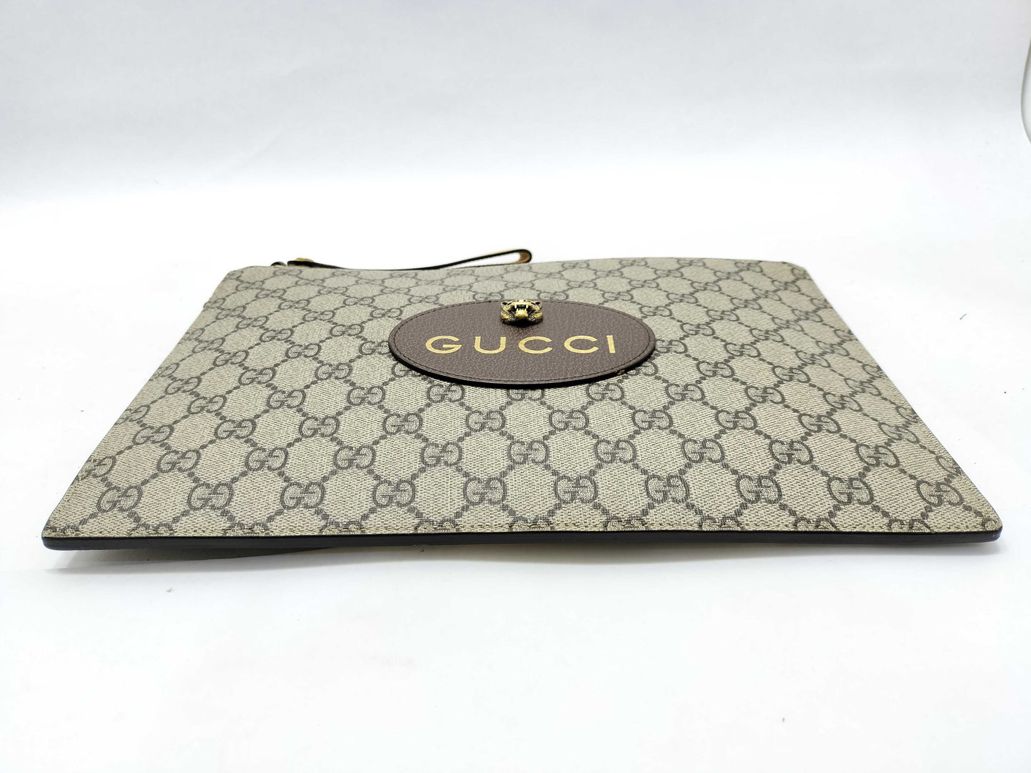 GUCCI GG Supreme Tiger Head Clutch Bag